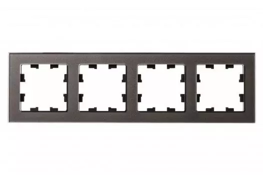 Рамка 4-м ATLASDESIGN NATURE стекло мокко SchE ATN320604