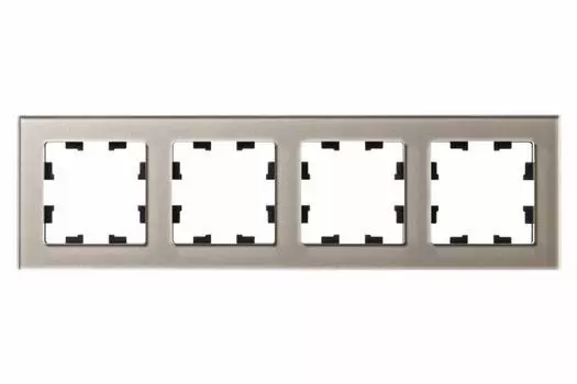 Рамка 4-м ATLASDESIGN NATURE стекло шампань SchE ATN320504