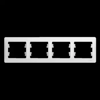 Рамка 4-м Glossa горизонт. бел. SchE GSL000104