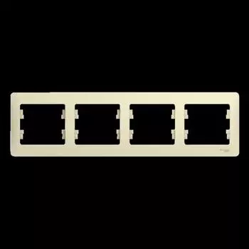 Рамка 4-м Glossa горизонт. беж. SchE GSL000204