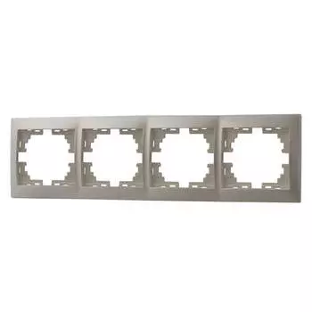 Рамка 4-м Мира горизонт. жемчуж. LEZARD 701-3000-149