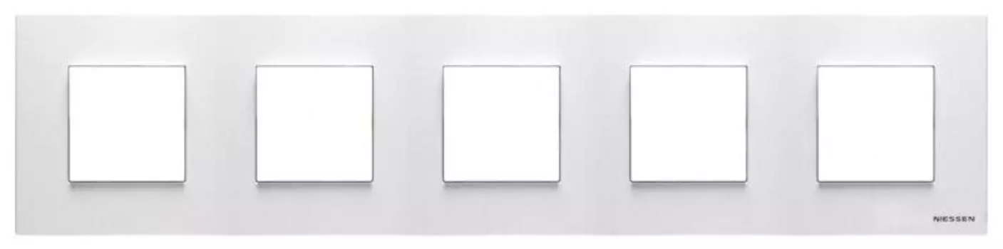 Рамка 5-м 10мод. Zenit бел. ABB 2CLA227500N1101
