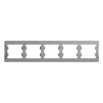 Рамка 5-м Glossa горизонт. алюм. SchE GSL000305