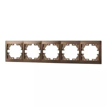 Рамка 5-м Мира горизонт. свет. корич. LEZARD 701-3100-150