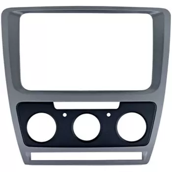 Рамка переходная Intro RSC-8676 M SL SKODA Octavia 04+ для CHR-8676 Silver (Мех.печь)