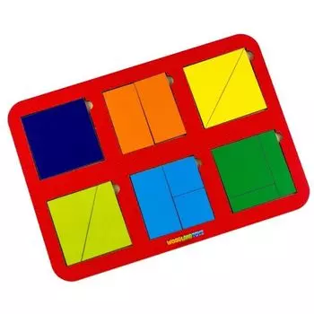Рамка-вкладыш WOODLANDTOYS 064301 Сложи квадрат 6 квадратов, уровень 1