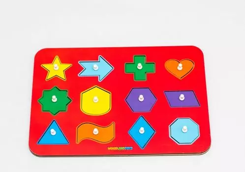 Рамка-вкладыш WOODLANDTOYS 082103 Монтессори фигуры