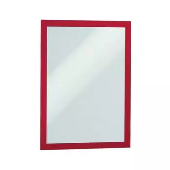 Рамки для рекламы и объявлений DURABLE (Германия), комплект 2 шт., DURAFRAME, настенные, магнитные, A4, самоклеящиеся, красные, 4872-03