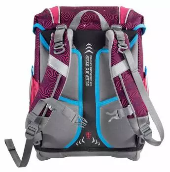 Ранец Step By Step Light2 Pop Star бордовый/черный 4 предмета (138507)