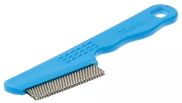 Расческа DeLiGHT 4465D п/блох двухрядная, 65 зубьев