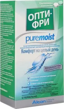 Раствор для линз Опти-Фри PureMoist (120ml) с контейнером (new pack)