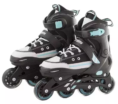 Раздвижные роликовые коньки-кеды для детей черные, Abec7, Размер, 27-30, AJIS-1602 ATEMI