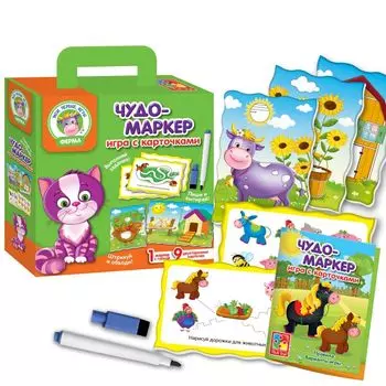 Развивающая игра VLADI TOYS VT2100-12 Чудо-маркер Ферма