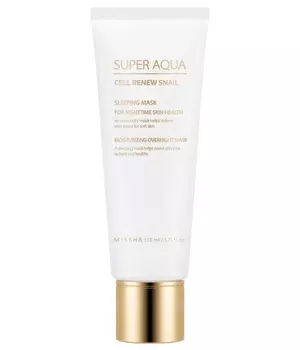 Регенерирующая ночная маска для лица MISSHA Super Aqua Cell Renew Snail Sleeping Mask 110 мл