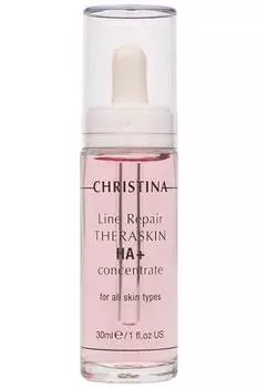 Регенерирующие увлажняющие капли Christina с гуал. кисл. Line Repair Theraskin+HA Concentrate 1*30