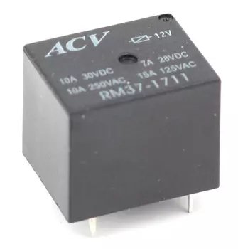 Реле ACV RM37-1711 5-ти конт мини 12~14B/15A,