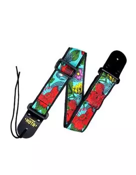 Ремень для гитары 1221 TN5-018-RED двухслойный полиэстер