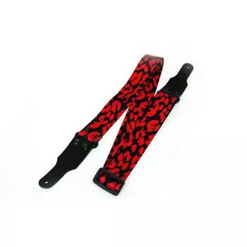 Ремень для гитары Fidel FL40174PA PolyArt красное на черном