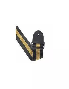 Ремень гитарный ROCKET LS-006-YW для акустических и электрогитар чёрный с жёлтой полоской