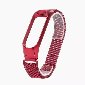 Ремешок Activ для Xiaomi Mi Band 3/Mi Band 4 Metal Mesh Strap Red 111857