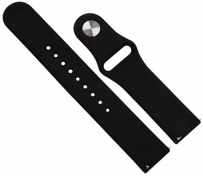 Ремешок Red Line для часов универсальный силиконовый накидное крепление, 22 mm, черный