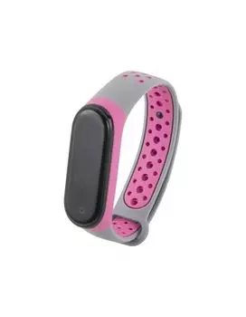 Ремешок Red Line для Xiaomi Mi Band 4/ Mi Band 3, серый с розовым УТ000018231