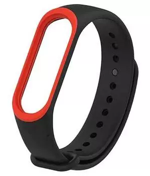 Ремешок Red Line для Xiaomi Mi Band 5/ Mi Smart Band 6, черный с красной окантовкой УТ000023079