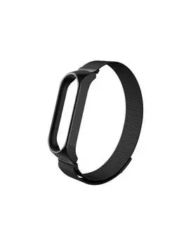 Ремешок Red Line миланская петля с магнитом для Mi Band 7, металл, черный