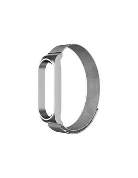 Ремешок Red Line миланская петля с магнитом для Mi Band 7, металл, серебристый