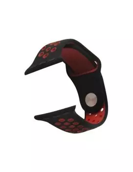 Ремешок Red Line силиконовый двухцветный для Apple watch - 38-40 mm (S3/S4/S5 SE/S6), черно-красный УТ000022899