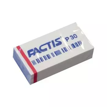 Резинка стирательная FACTIS P 30 (Испания), прямоугольная, 40х20х10 мм, мягкая, ПВХ, CPFP30, (30 шт.)