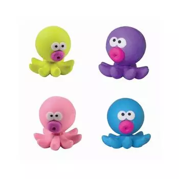 Резинка стирательная ПИФАГОР Осьминожек, ассорти, в упаковке с подвесом, 223609, (24 шт.)