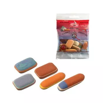 Резинки стирательные KOH-I-NOOR, набор 50 г, цвет и форма ассорти, европодвес, 6510005010PSRU, (5 шт.)