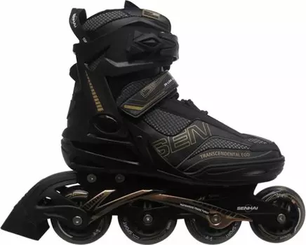 Роликовые коньки SENHAI, PW-150G, Черно-золотой, 42