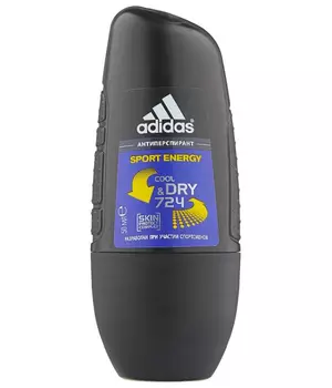 Роликовый антиперспирант Adidas Anti-Perspirant Roll-Ons Male sport energy, 50 мл
