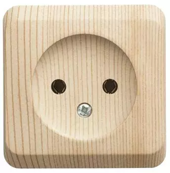 Розетка 1-м ОП Этюд Дача 16А IP20 без заземл. сосна SchE PA16-001D