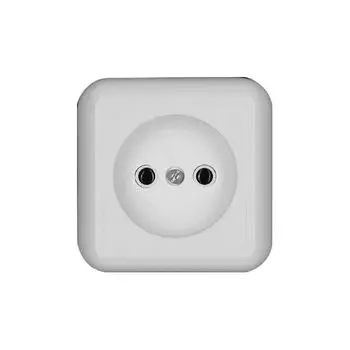 Розетка 1-м ОП Прима 10А IP20 без заземл. без шторок монтаж. пласт. бел. (опт. упак) SchE RA10-164M-B