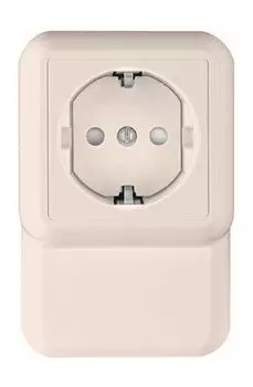 Розетка 1-м ОП Прима 16А 250В защ. шторки с заземл. надплин. (опт. упак) бел. SchE RA16-003-2M-B