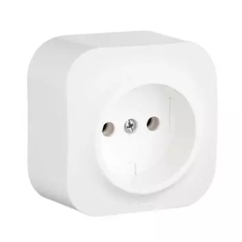 Розетка 1-м ОП Quteo 16А IP20 без заземл. бел. Leg 782210