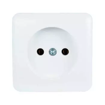 Розетка 1-м ОП VIOLA без заземл. бел. LEZARD 751-0200-121