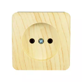 Розетка 1-м ОП VIOLA без заземл. беленый дуб LEZARD 751-5200-121