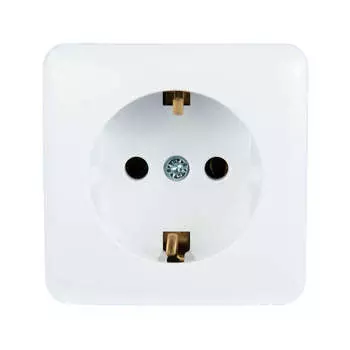 Розетка 1-м ОП VIOLA с заземл. бел. LEZARD 751-0200-122