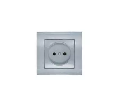 Розетка 1-м СП Бриллиант 16А IP20 серебр. Universal 7949834