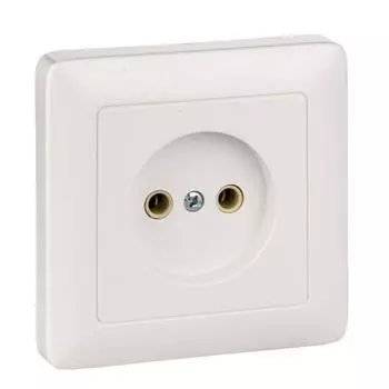 Розетка 1-м СП Хит 10А IP20 без заземл. бел. SchE RS10-132-B