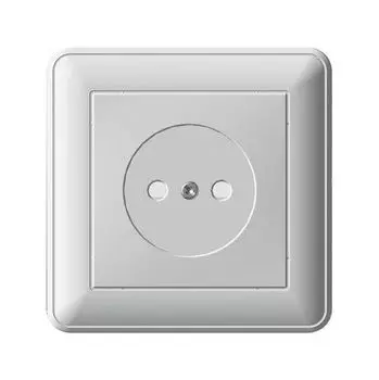 Розетка 1-м СП W59 16А IP20 защ. шторки без заземл. бел. SchE RS16-151-18