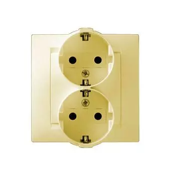 Розетка 2-м СП Simon15 с заземл. сл. кость Simon 1590459-031