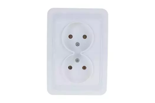 Розетка 2-м СП Валери 16А IP20 бел. Universal В0102