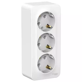 Розетка 3-м ОП BLANCA 16А 250В без шторок с заземл. изол. пласт. бел. SchE BLNRA010311