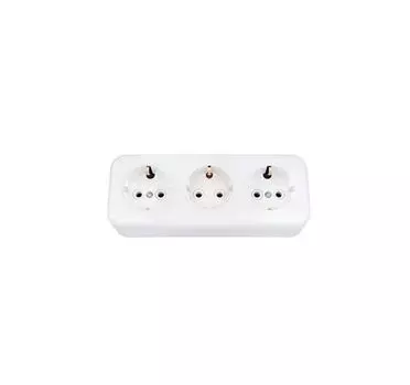 Розетка 3-м ОП с заземл. бел. БЕЛТИЗ РА16-243