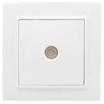 Розетка TV 1-м СП Минск 75Ом 5-862МГц бел. Basic EKF ERA00-027-10